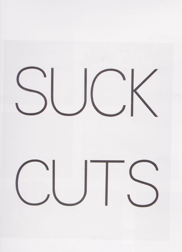 Bruce Nauman - Suck Cuts | MasterArt